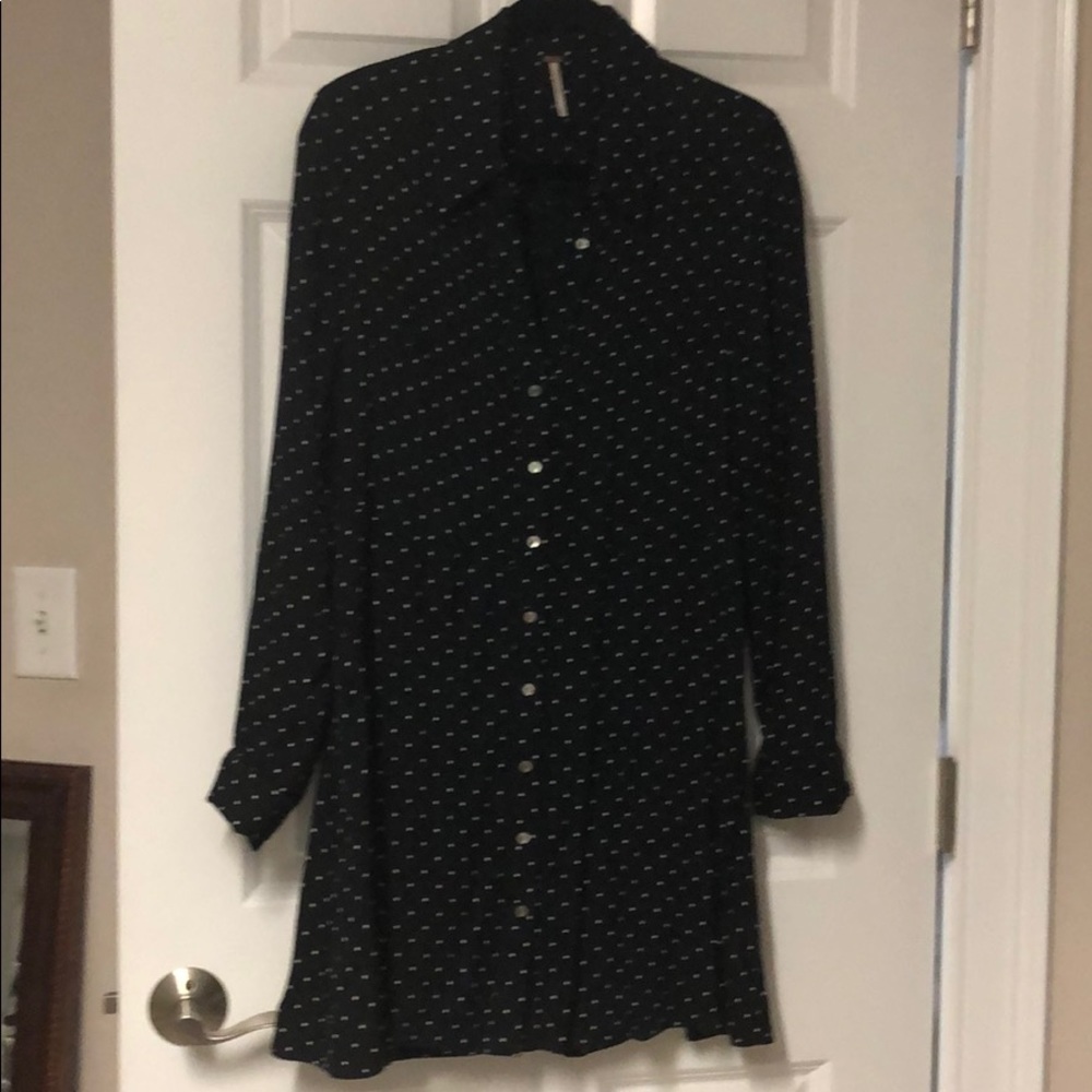 Free People Long Sleeved Shirt Dress